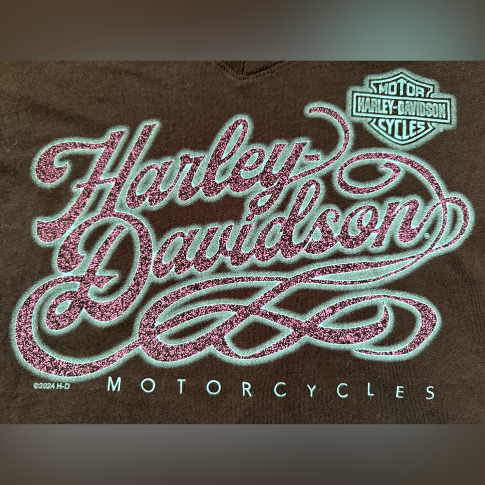 Harley-Davidson Black Tee with Logo Patch - Picture 2 of 6